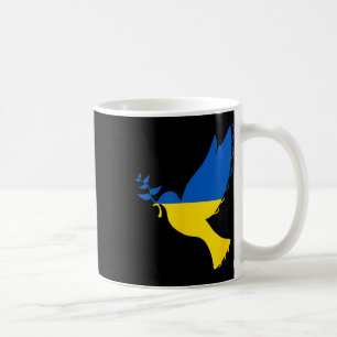 Peace In Ukraine Dove. Stand With Ukraine. Support Coffee Mug