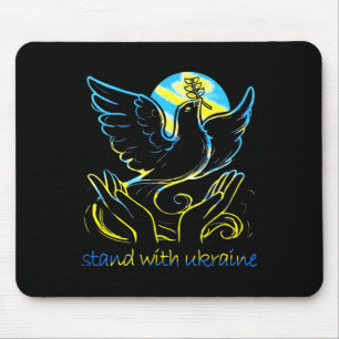 Peace In Ukraine Dove. Stand With Ukraine. Support Mouse Mat