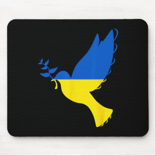 Peace In Ukraine Dove. Stand With Ukraine. Support Mouse Mat