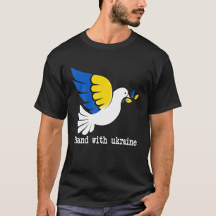 Peace In Ukraine Dove. Stand With Ukraine. Support T-Shirt