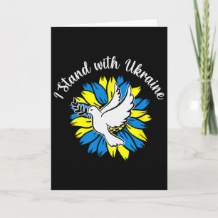Peace In Ukraine Dove Sunflower Ukraine  Card