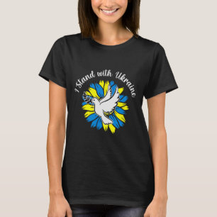 Peace In Ukraine Dove Sunflower Ukraine T-Shirt
