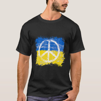 Peace In Ukraine Flag Crest Ukraine Peace T-Shirt