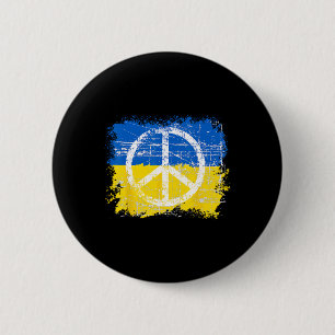 Peace In Ukraine Flag Crest Ukraine Shirt Peace  6 Cm Round Badge