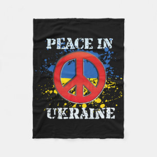 Peace In Ukraine Fleece Blanket