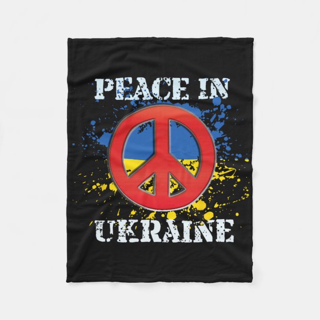Peace In Ukraine  Fleece Blanket (Front)
