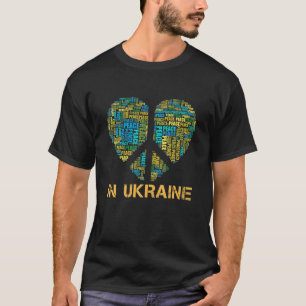 Peace In Ukraine Heart Ukrainian Flag Vintage T-Shirt