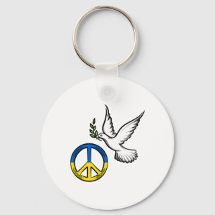 Peace In Ukraine I Stand With Ukraine Ukraine Dove Key Ring