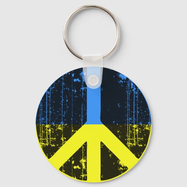 Peace In Ukraine Key Ring (Front)