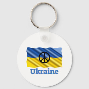 Peace in Ukraine - Peace & Love Key Ring