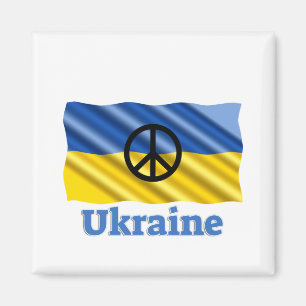 Peace in Ukraine - Peace & Love Magnet