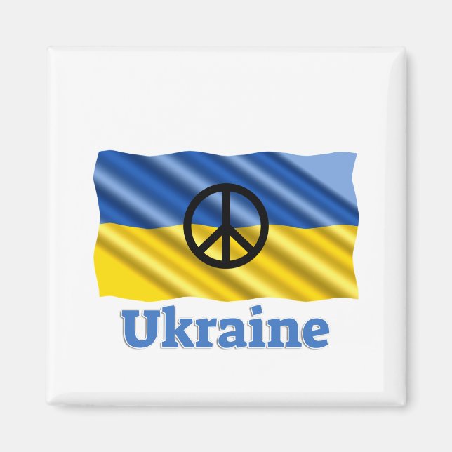 Peace in Ukraine - Peace & Love  Magnet (Front)