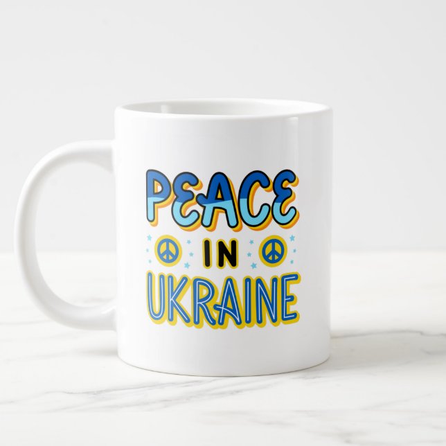 Peace in Ukraine Speciality Jumbo Mug (Left)