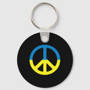 Peace In Ukraine. Stand With Ukraine. Support For Key Ring