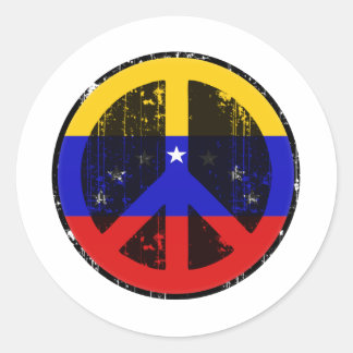 Peace In Venezuela Classic Round Sticker