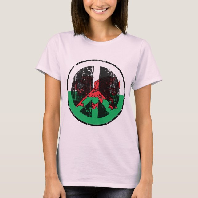 Peace In Welsh T-Shirt (Front)