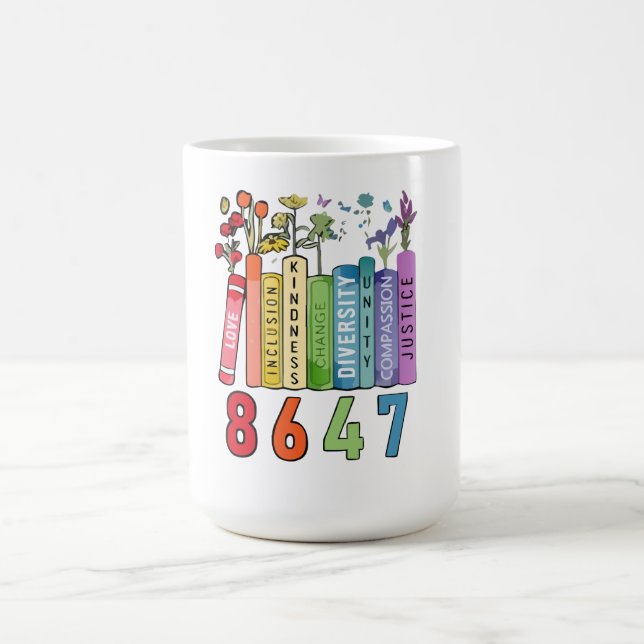 PEACE, INCLUSION, KINDNESS, CHANGE, DIVERSITY, UNI COFFEE MUG (Center)