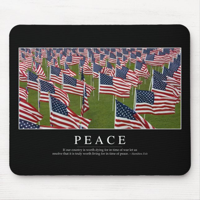 Peace: Inspirational Quote 2 Mouse Mat (Front)
