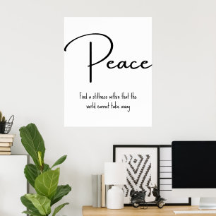 Peace Inspirational Quote Wall Print