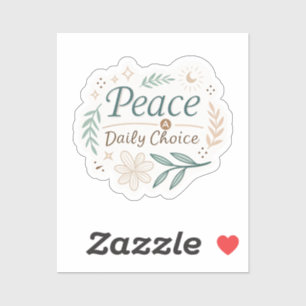 Peace Is a Daily Choice – Mindful Quote Stickers f