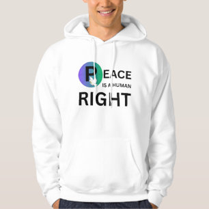 Peace Is a Human Right Dove and Earth Symbol Hoodie