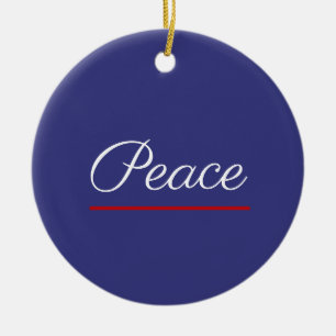 Peace is Good Ceramic Tree Decoration