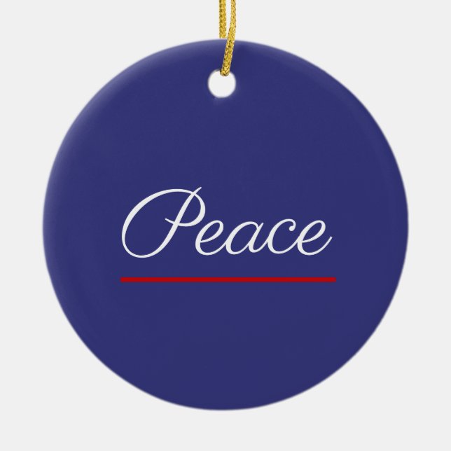 Peace is Good Ceramic Tree Decoration (Front)