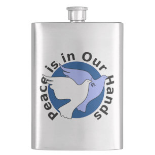 PEACE IS IN OUR HANDS HIP FLASK
