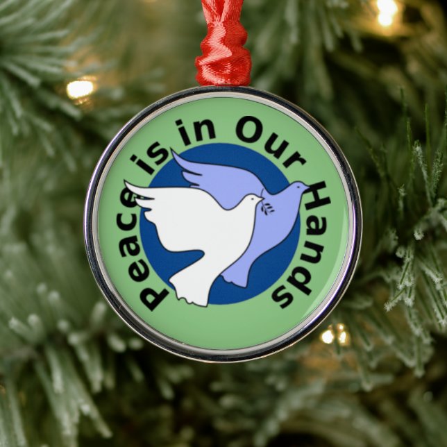 Peace is in our hands metal tree decoration (Tree)