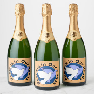 PEACE IS IN OUR HANDS  SPARKLING WINE LABEL