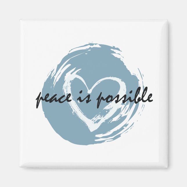 Peace is Possible Heart Magnet (Front)