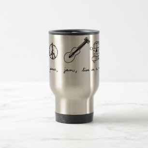 Peace, Jam, Live in a Van Travel Mug