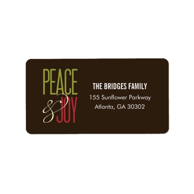 Peace & Joy Address Labels (Front)