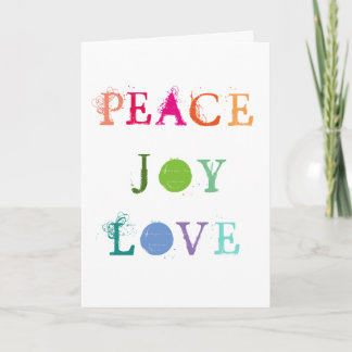 Peace, Joy and Love Holiday Christmas Card