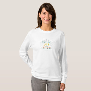 Peace Joy and Love Typography Long Sleeve T-shirt