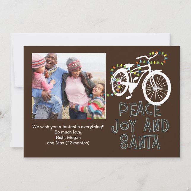 Peace, Joy and Santa Cruiser Card (Front)