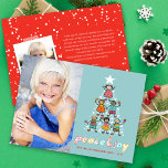 Peace & Joy Cartoon Christmas Tree Kids Photo  Holiday Card<br><div class="desc">Designed by fat*fa*tin. Easy to customise with your own text,  photo or image. For custom requests,  please contact fat*fa*tin directly. Custom charges apply.

www.zazzle.com/fat_fa_tin
www.zazzle.com/color_therapy
www.zazzle.com/fatfatin_blue_knot
www.zazzle.com/fatfatin_red_knot
www.zazzle.com/fatfatin_mini_me
www.zazzle.com/fatfatin_box
www.zazzle.com/fatfatin_design
www.zazzle.com/fatfatin_ink</div>