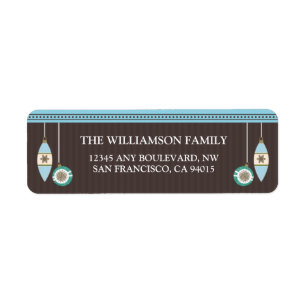 Peace Joy & Happiness Return Address (blue)
