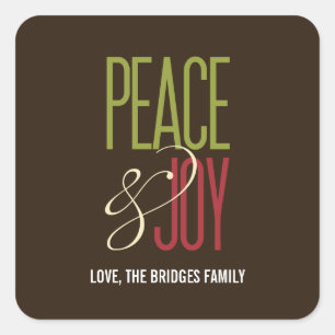 Peace & Joy Holiday Stickers/Envelope Seal