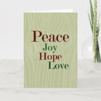Peace, Joy, Hope & Love