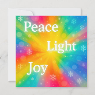 Peace Joy Light Holiday Card