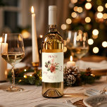Peace Joy Love Beige Floral Christmas Wine Label<br><div class="desc">Celebrate the season with this elegant and heartwarming “PEACE, JOY, LOVE” wine label. This design features Christmas floral elements in warm tones of beige and brown, paired with modern typography and a soft neutral background for a timeless look. It's the perfect way to share holiday cheer and warm wishes with...</div>