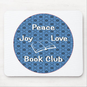 peace,joy,love,book club mouse mat