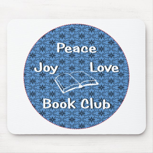 peace,joy,love,book club mouse mat (Front)
