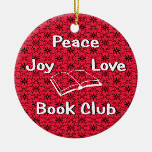 peace,joy,love,book club ornament