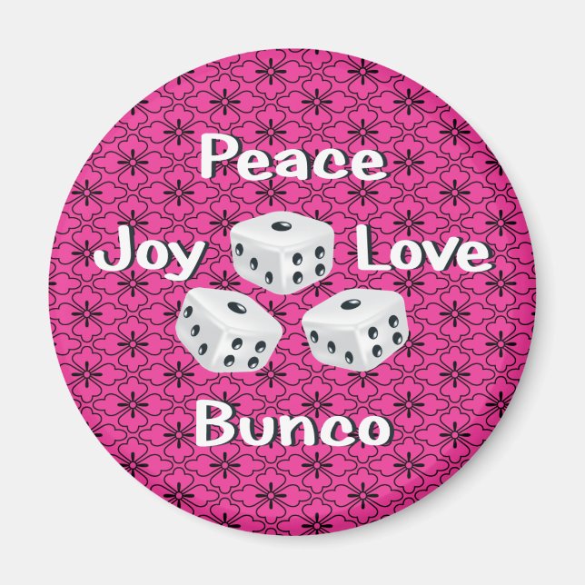 peace,joy,love,bunco magnet (Front)