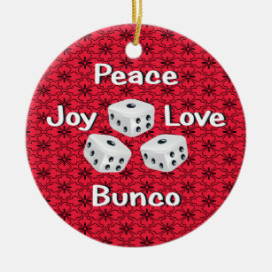 peace,joy,love,bunco ornament