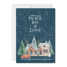 PEACE, JOY & LOVE, Christmas Houses