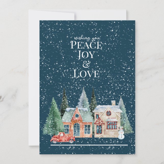 PEACE, JOY & LOVE, Christmas Houses (Front)