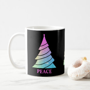 Peace Joy Love Christmas Trees Coffee Mug